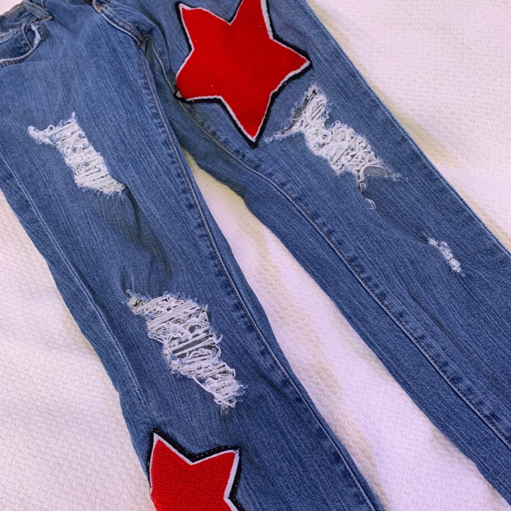 LF star patch jeans